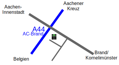 Anfahrt zum Anwalt in Aachen Brand