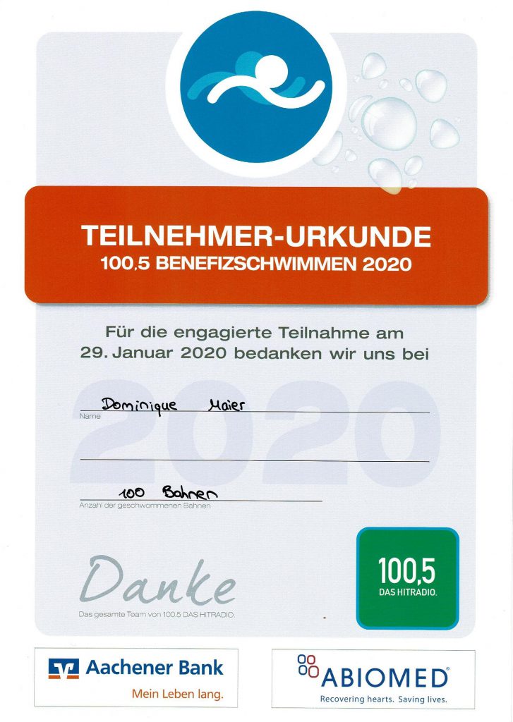 Schwimmen für den guten Zweck