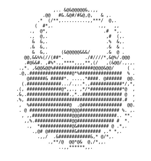 Vorhängeschloss als ASCII Art