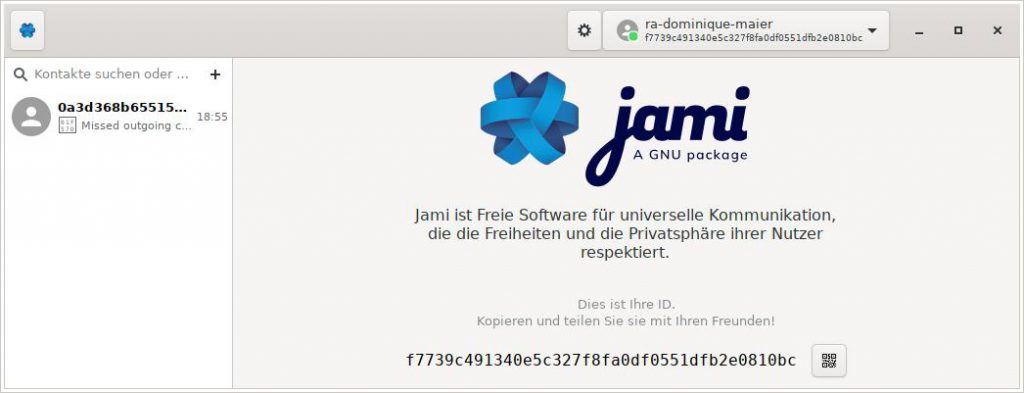 Jami Screenshot Videochat mit Ihrem Anwalt