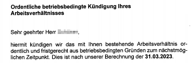 Kündigung erhalten! Was nun?