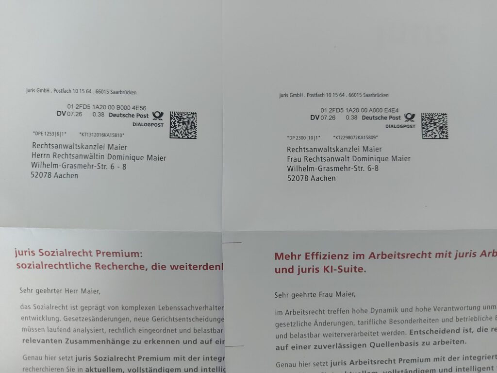 Gendern lernen mit Juris